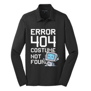 Error 404 Costume Not Found Halloween Geek Matching Silk Touch Performance Long Sleeve Polo