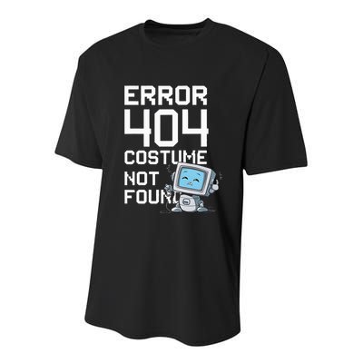 Error 404 Costume Not Found Halloween Geek Matching Youth Performance Sprint T-Shirt