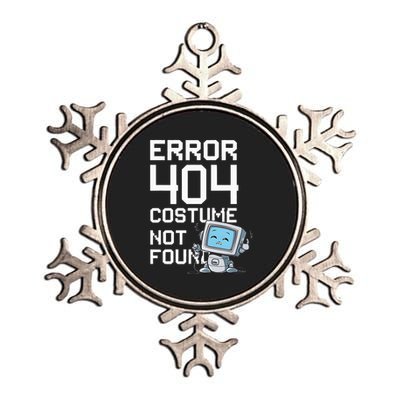 Error 404 Costume Not Found Halloween Geek Matching Metallic Star Ornament