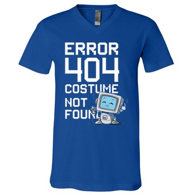 Error 404 Costume Not Found Halloween Geek Matching V-Neck T-Shirt