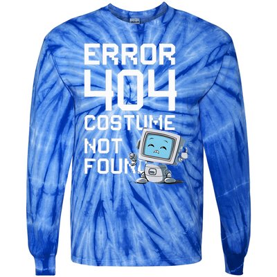 Error 404 Costume Not Found Halloween Geek Matching Tie-Dye Long Sleeve Shirt