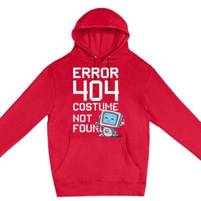 Error 404 Costume Not Found Halloween Geek Matching Premium Pullover Hoodie