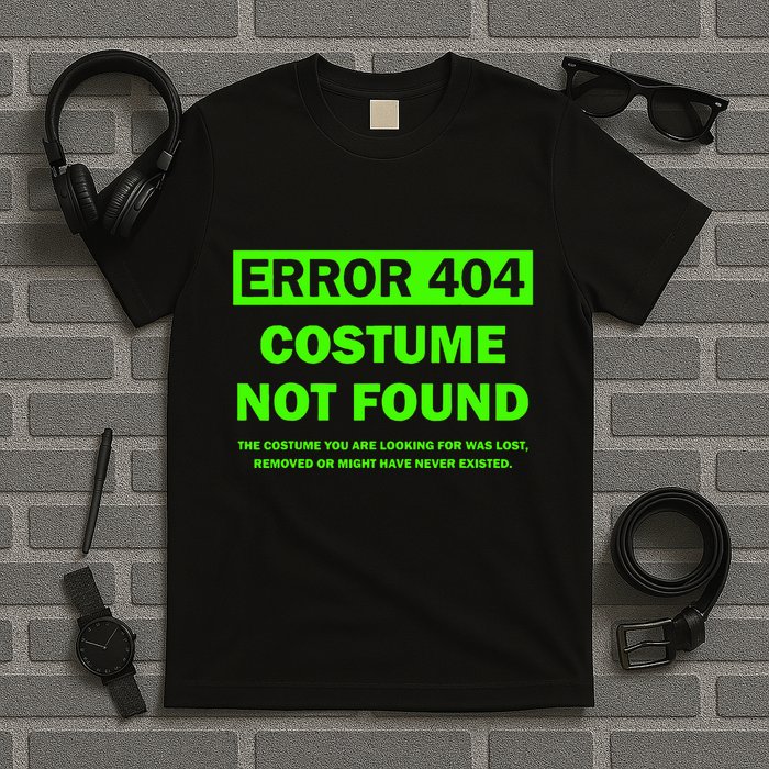 Error 404 Costume Not Found Halloween Matching T-Shirt