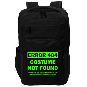 Error 404 Costume Not Found Halloween Matching Impact Tech Backpack