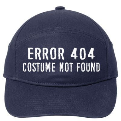 Error 404 Costume Not Found Funny Halloween Costume 7-Panel Snapback Hat