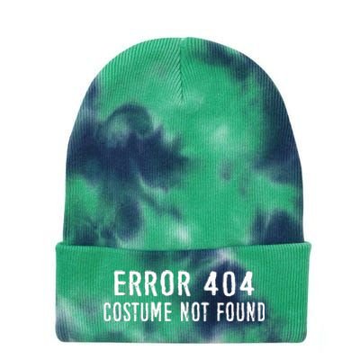 Error 404 Costume Not Found Funny Halloween Costume Tie Dye 12in Knit Beanie