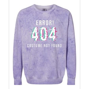 Error 404 Costume Not Found Funny Lazy Halloween Colorblast Crewneck Sweatshirt