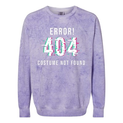 Error 404 Costume Not Found Funny Lazy Halloween Colorblast Crewneck Sweatshirt