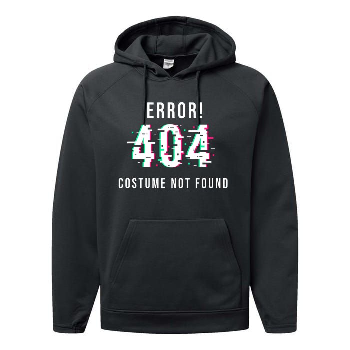 Error 404 Costume Not Found Funny Lazy Halloween Performance Fleece Hoodie