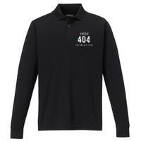 Error 404 Costume Not Found Funny Lazy Halloween Performance Long Sleeve Polo