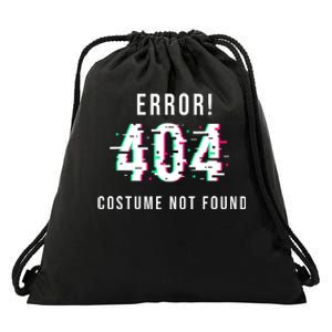 Error 404 Costume Not Found Funny Lazy Halloween Drawstring Bag