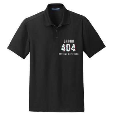 Error 404 Costume Not Found Funny Lazy Halloween Dry Zone Grid Polo