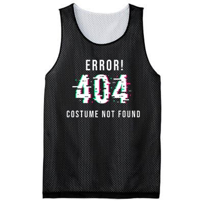 Error 404 Costume Not Found Funny Lazy Halloween Mesh Reversible Basketball Jersey Tank