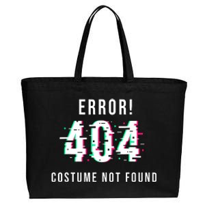 Error 404 Costume Not Found Funny Lazy Halloween Cotton Canvas Jumbo Tote