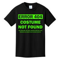 Error 404 Costume Not Found Halloween Matching Kids T-Shirt