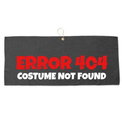 Error 404 Costume Not Found Nerds Halloween Costume Gift Large Microfiber Waffle Golf Towel
