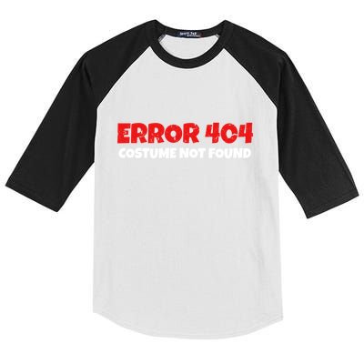 Error 404 Costume Not Found Nerds Halloween Costume Gift Kids Colorblock Raglan Jersey