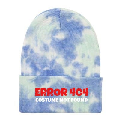 Error 404 Costume Not Found Nerds Halloween Costume Gift Tie Dye 12in Knit Beanie