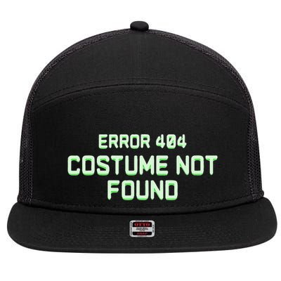 Error 404 Costume Funny Lazy Halloween 7 Panel Mesh Trucker Snapback Hat