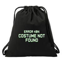 Error 404 Costume Funny Lazy Halloween Drawstring Bag