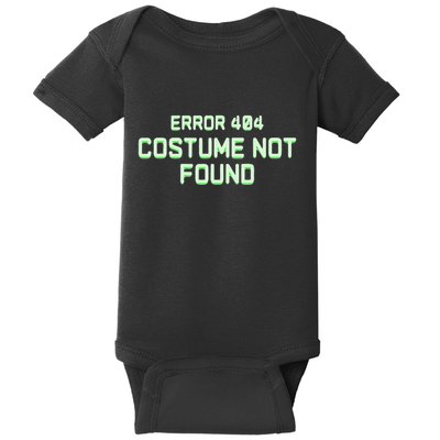 Error 404 Costume Funny Lazy Halloween Baby Bodysuit