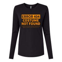 Error 404 Costume Not Found Matching Funny Lazy Halloween Womens Cotton Relaxed Long Sleeve T-Shirt