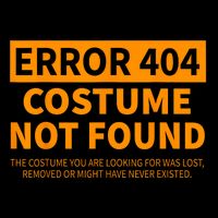 Error 404 Costume Not Found Matching Funny Lazy Halloween T-Shirt