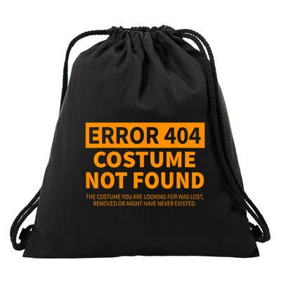 Error 404 Costume Not Found Matching Funny Lazy Halloween Drawstring Bag