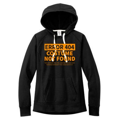 Error 404 Costume Not Found Matching Funny Lazy Halloween Women's Fleece Hoodie