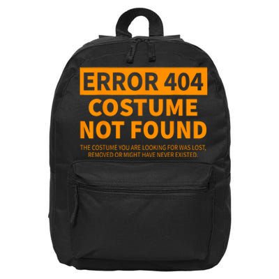 Error 404 Costume Not Found Matching Funny Lazy Halloween 16 in Basic Backpack