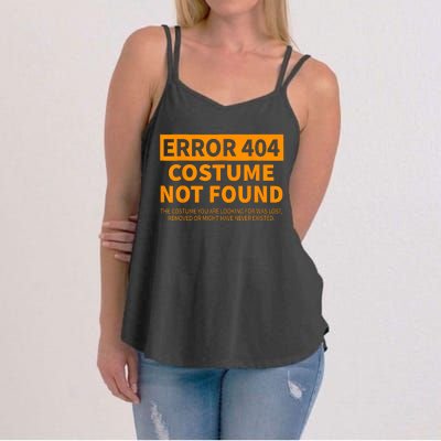 Error 404 Costume Not Found Matching Funny Lazy Halloween Women's Strappy Tank