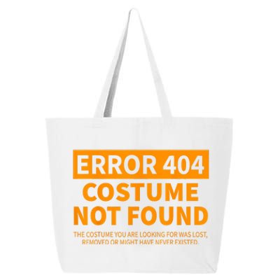 Error 404 Costume Not Found Matching Funny Lazy Halloween 25L Jumbo Tote