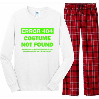 Error 404 Costume Not Found Halloween Matching Long Sleeve Pajama Set