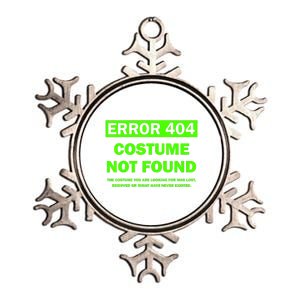 Error 404 Costume Not Found Halloween Matching Metallic Star Ornament