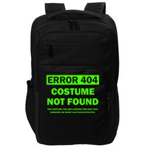 Error 404 Costume Not Found Halloween Matching Impact Tech Backpack