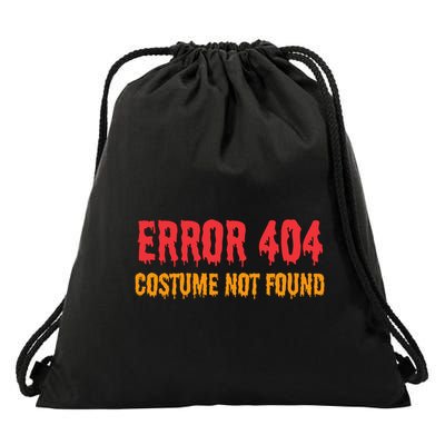 Error 404 Costume Not Found Funny Lazy Halloween Drawstring Bag
