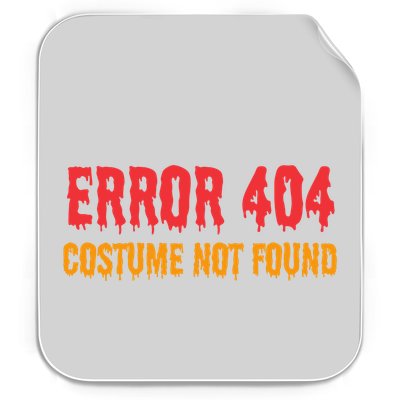 Error 404 Costume Not Found Funny Lazy Halloween Permanent Decal Sticker