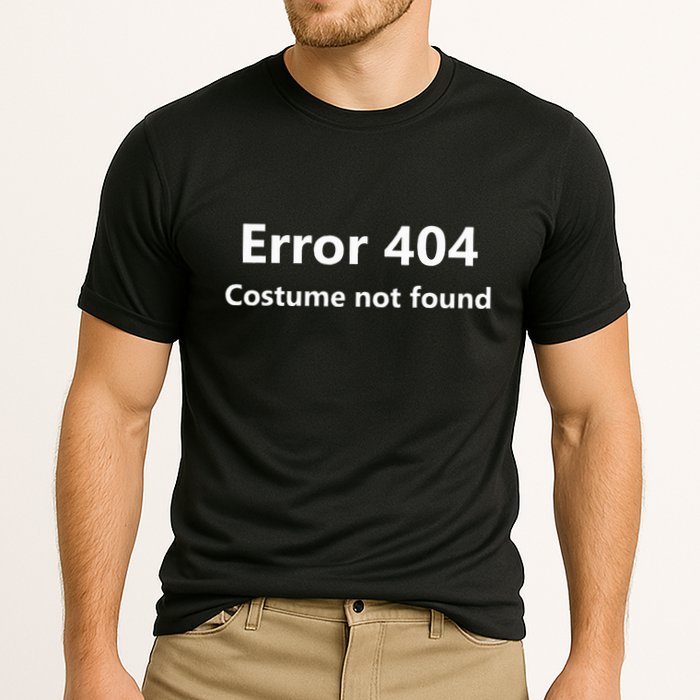 Error 404 Costume Not Found Funny Lazy Halloween Cooling Performance Crew T-Shirt