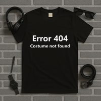 Error 404 Costume Not Found Funny Lazy Halloween T-Shirt