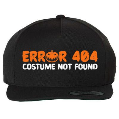 Error 404 Costume Not Found Halloween Trick Or Treat Scary Wool Snapback Cap