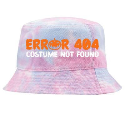 Error 404 Costume Not Found Halloween Trick Or Treat Scary Tie-Dyed Bucket Hat