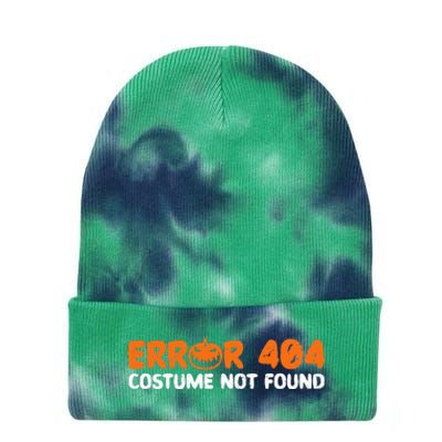 Error 404 Costume Not Found Halloween Trick Or Treat Scary Tie Dye 12in Knit Beanie