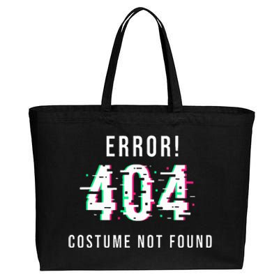 Error 404 Costume Not Found Funny Lazy Halloween Cotton Canvas Jumbo Tote