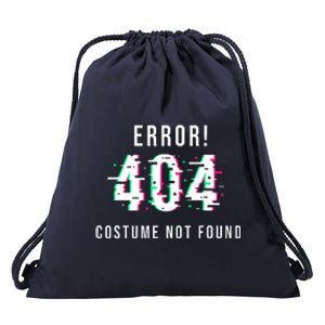 Error 404 Costume Not Found Funny Lazy Halloween Drawstring Bag