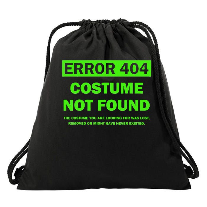 Error 404 Costume Not Found Halloween Matching Drawstring Bag