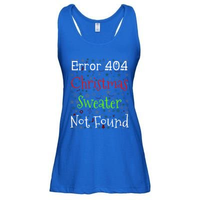 Error 404 Christmas Sweater Not Found Funny Ugly Christmas Gift Ladies Essential Flowy Tank