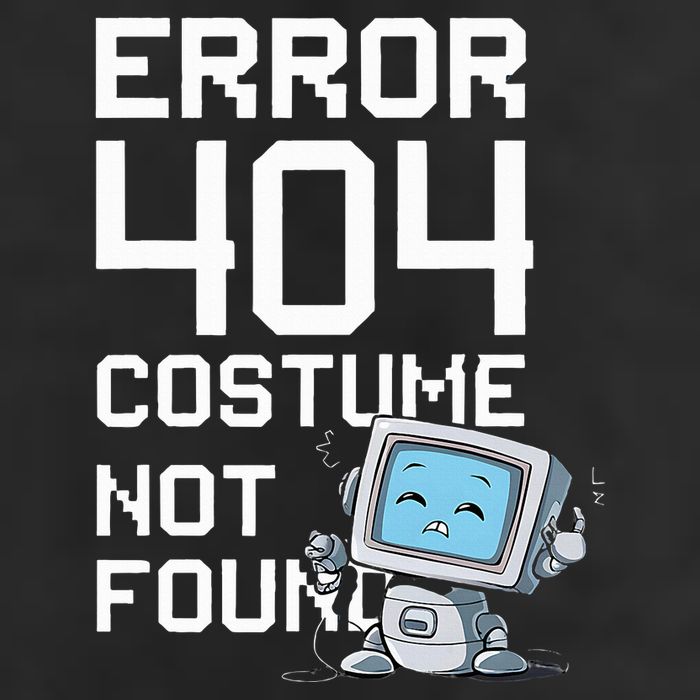Error 404 Costume Not Found Funny Halloween Geek Matching 7 Panel Mesh Trucker Snapback Hat