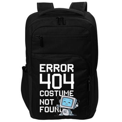 Error 404 Costume Not Found Funny Halloween Geek Matching Impact Tech Backpack