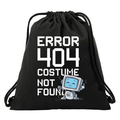 Error 404 Costume Not Found Funny Halloween Geek Matching Drawstring Bag
