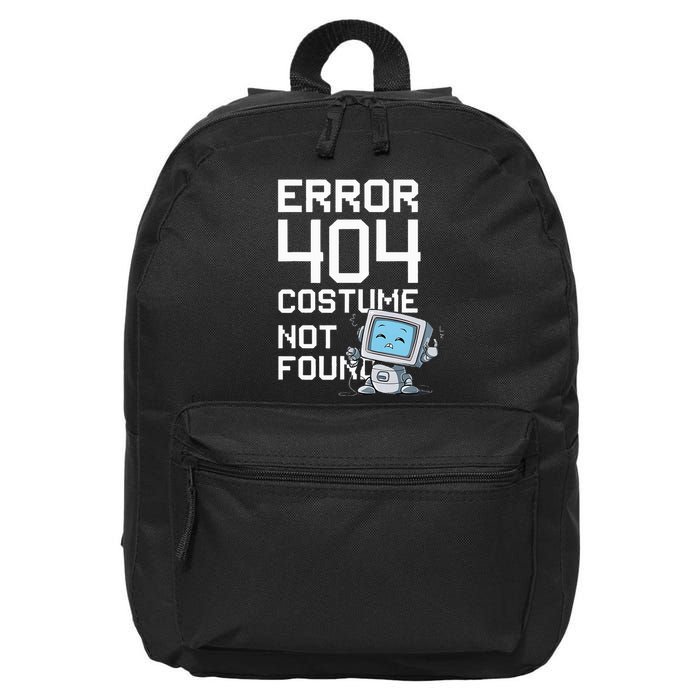 Error 404 Costume Not Found Funny Halloween Geek Matching 16 in Basic Backpack